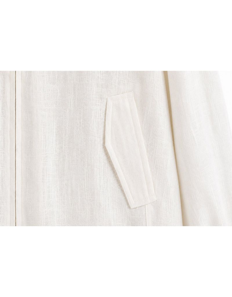 Nova Linen Sheer Summer Blouson Ivory