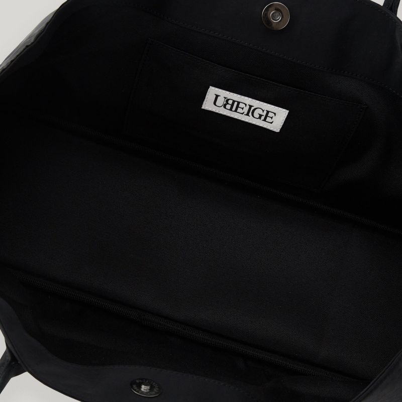Black Nylon Tote Bag