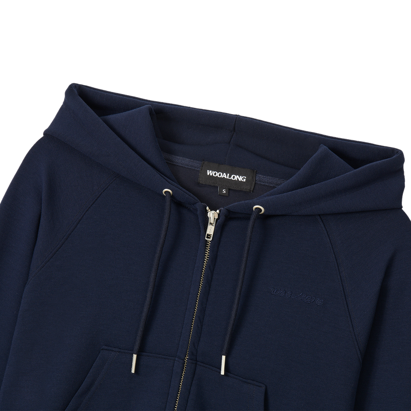 AirSoft Essential Crop Hood Zip-up - NAVY