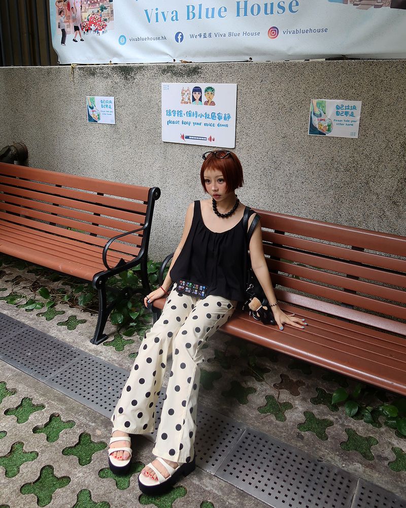 Dot Polka Dot Bootcut Long Pants