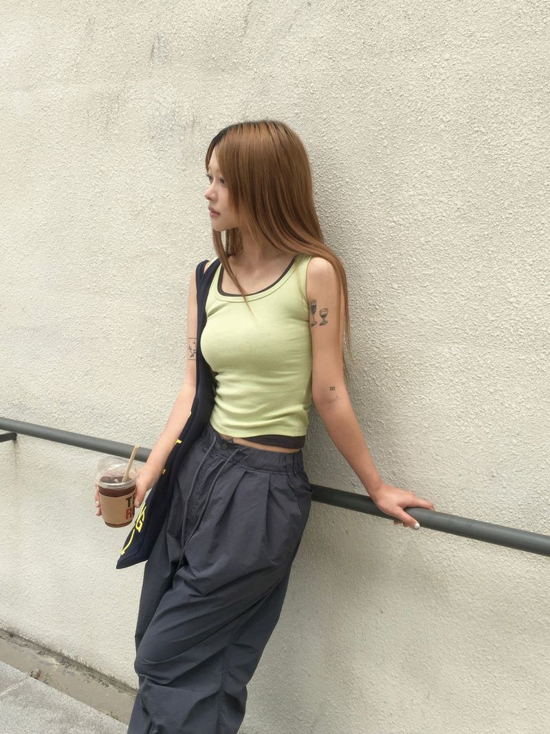 Archive Solid Matching Sleeveless Top (9c)