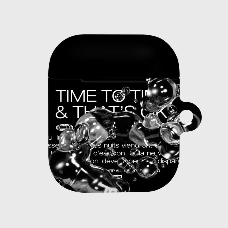 BUBBLE TYPO-BLACK(AIR PODS-HARD)