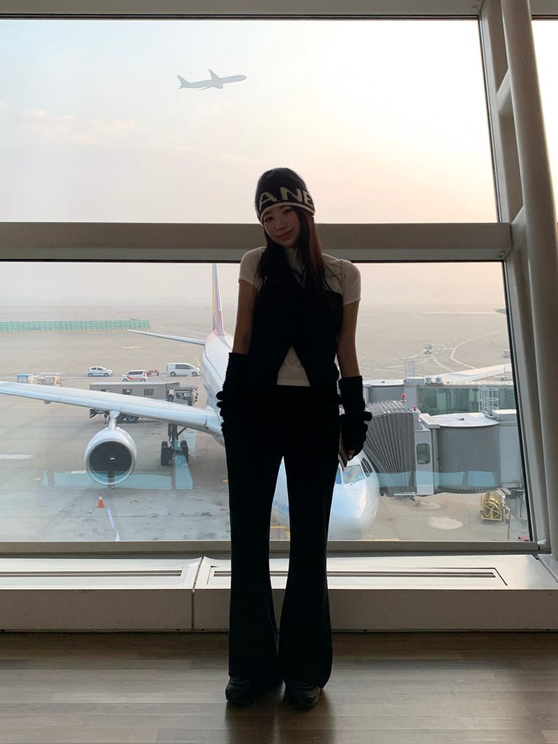[MADE] Airport long bootcut banding pants -Basic