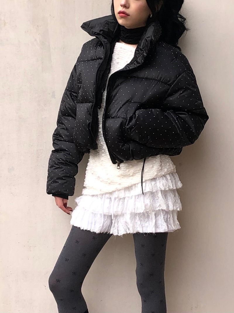 Dot Cubic Puffer Jacket