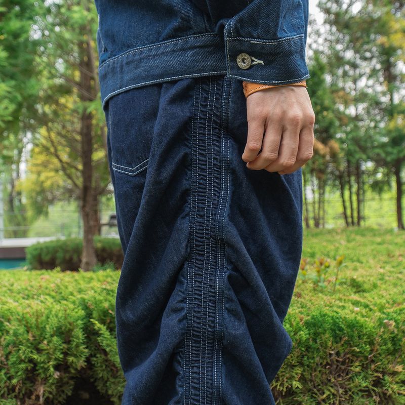 Built mild denim pants / Indigo