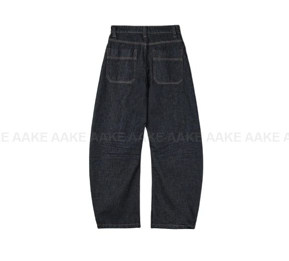 DART CURVED DENIM PANTS
