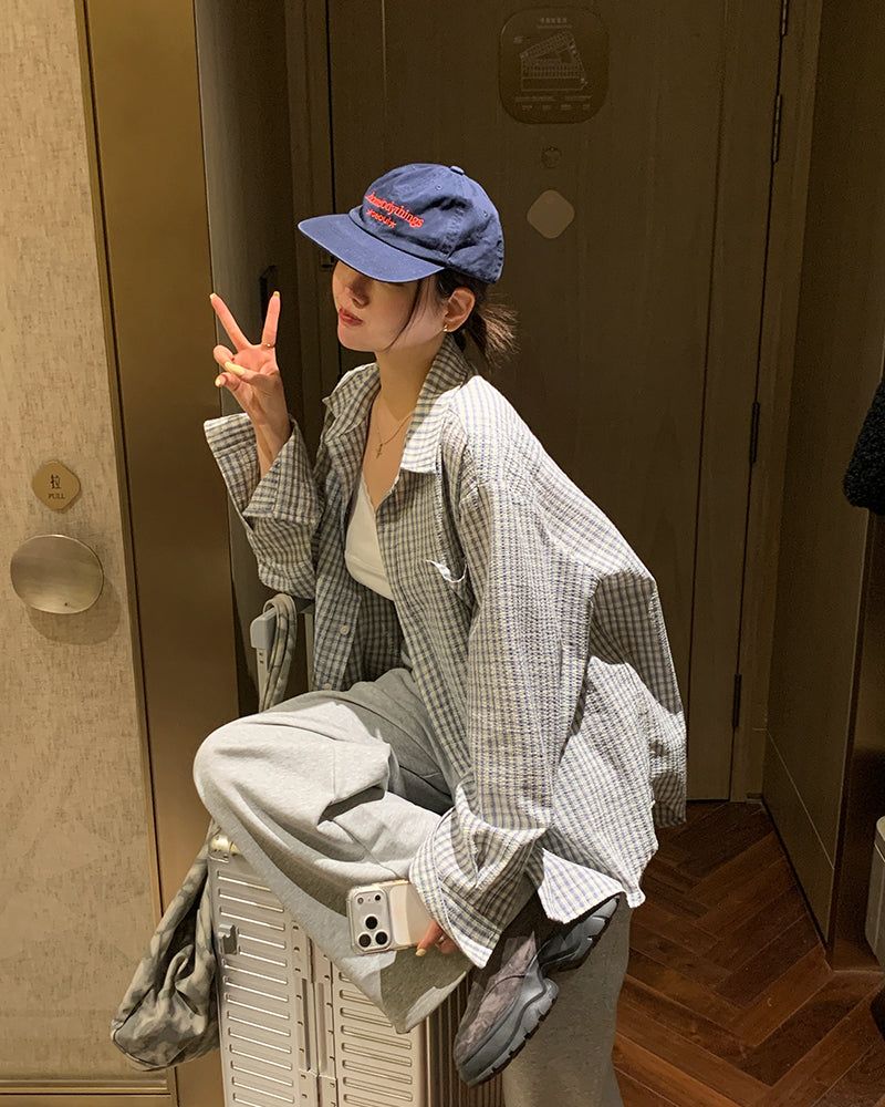 BEIDELLI（ベイデリー）の「[ORIGINAL] Burnett Seersucker Check Oversized Shirt（Tops）」