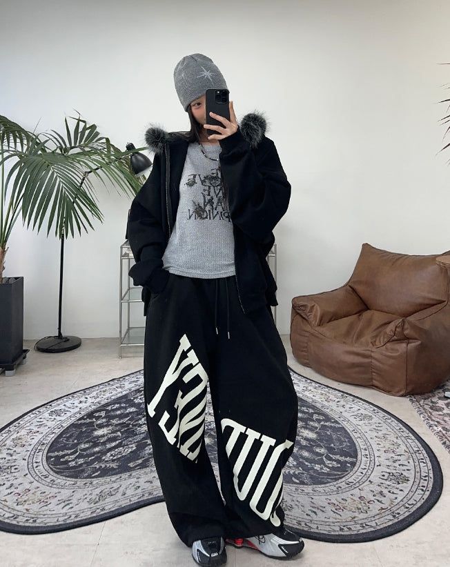 Journey Brushed Lettering Pants
