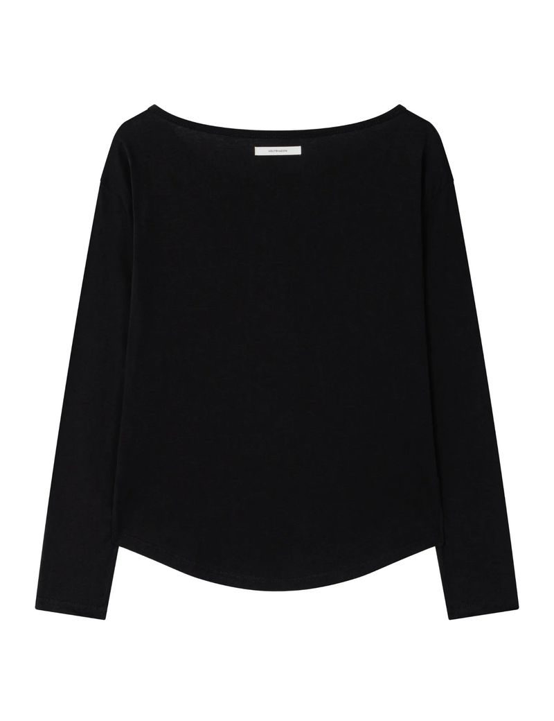 PLACKET RIBBED T-SHIRT(BLACK)