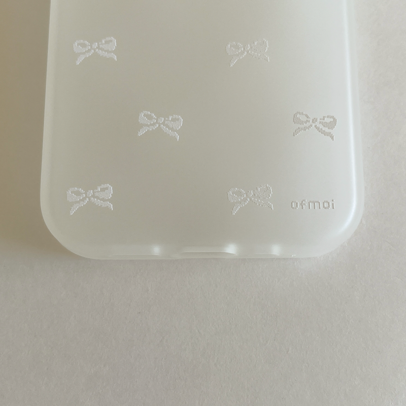 romantic ribbon translucent jelly phone case