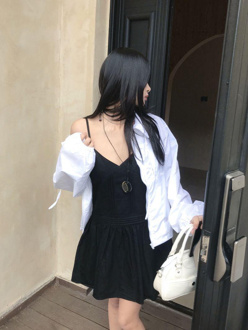 Roen Pintuck Layered Slip Mini Dress