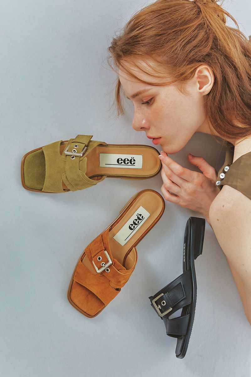 JOY BUCKLE SLIDER_3COLORS