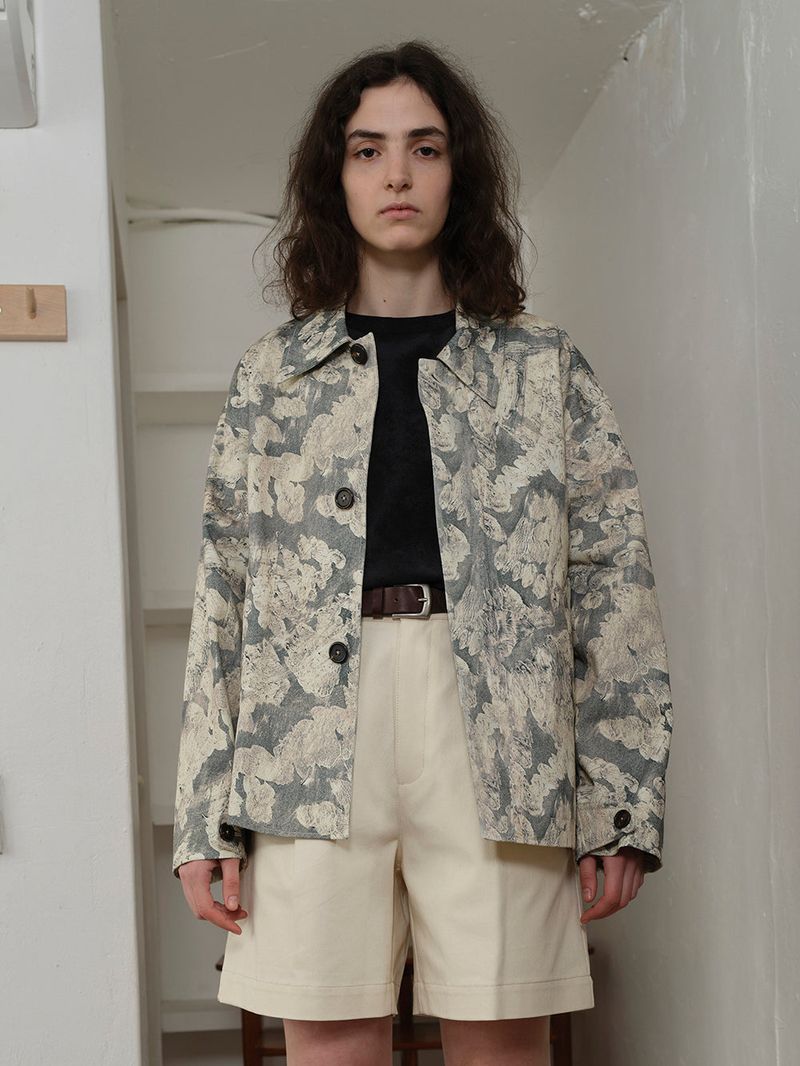 GRAPHIC TWILL JACKET MULTI