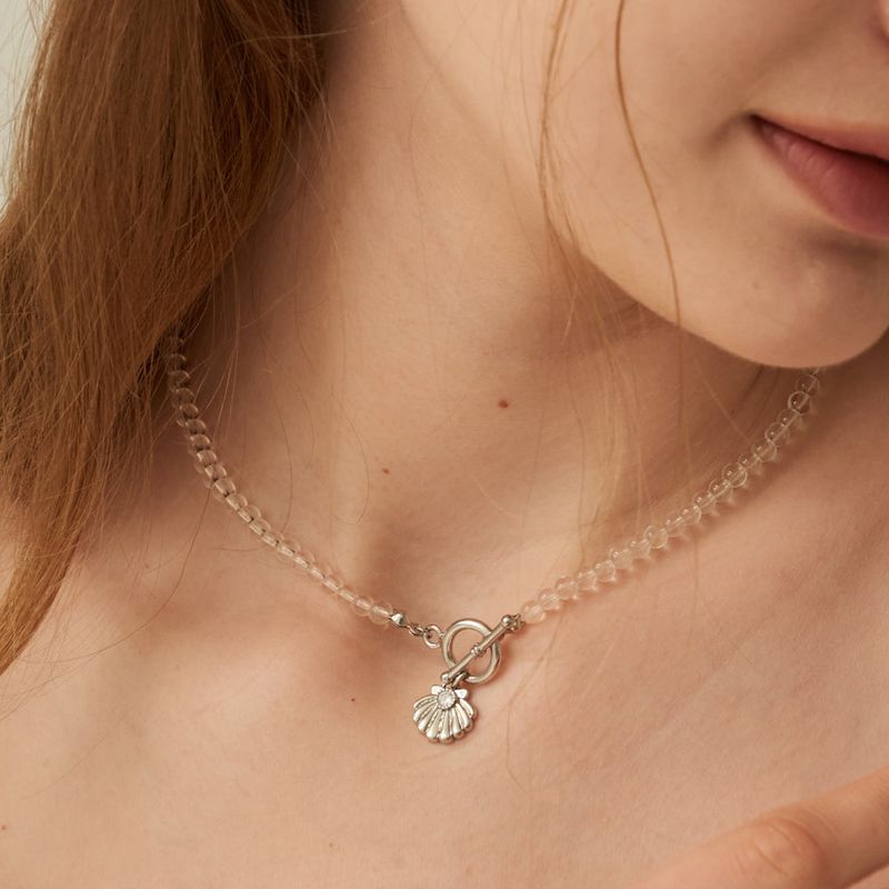 Crystal Shell Quartz Necklace