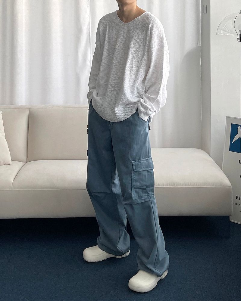 CL Ditto beads Washing cargo pants (3 colors)