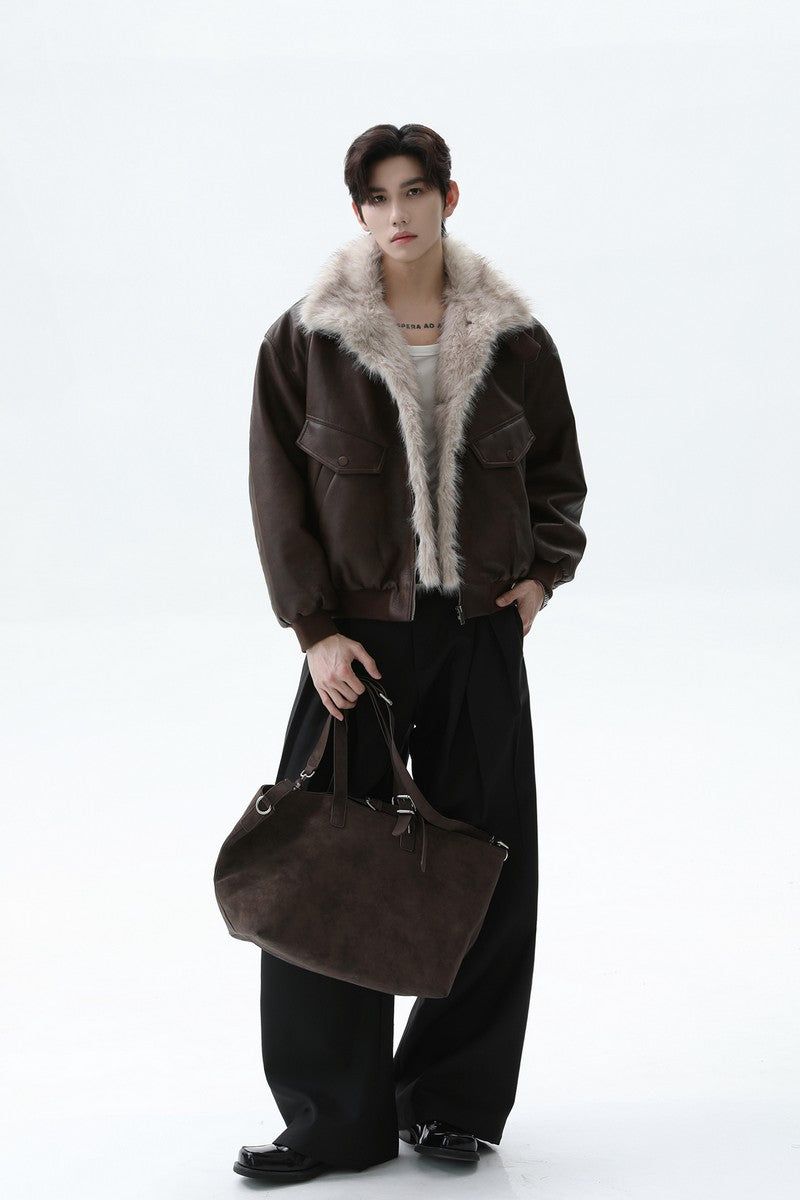 TURNTIDE（ ターンタイド）の「Faux Shearling Lined Leather Jacket（Jackets/Outerwear）」