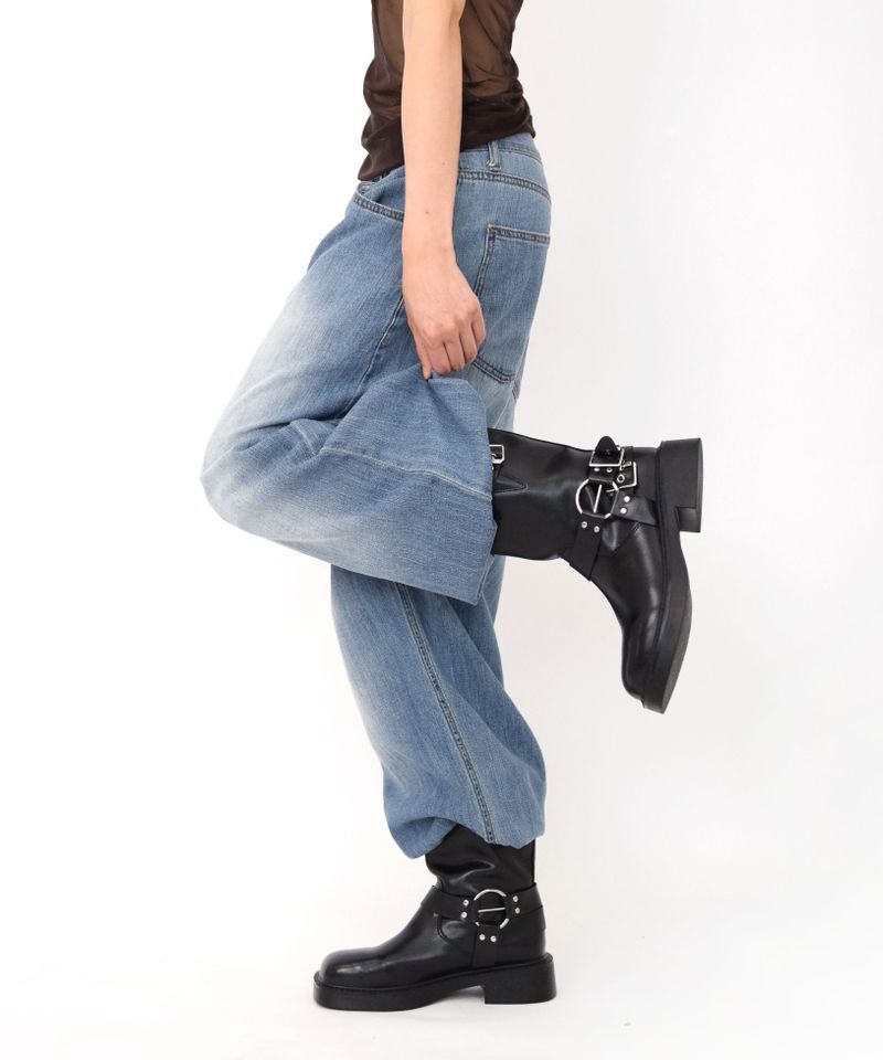 chain mid-calf boots
