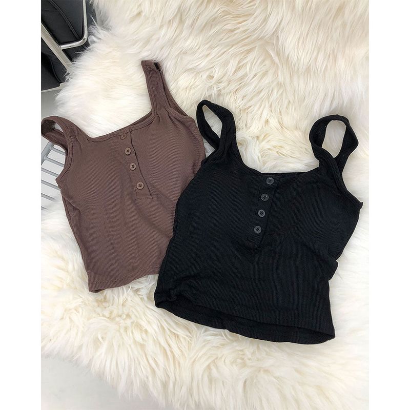 Button Crop T [Inner cap]