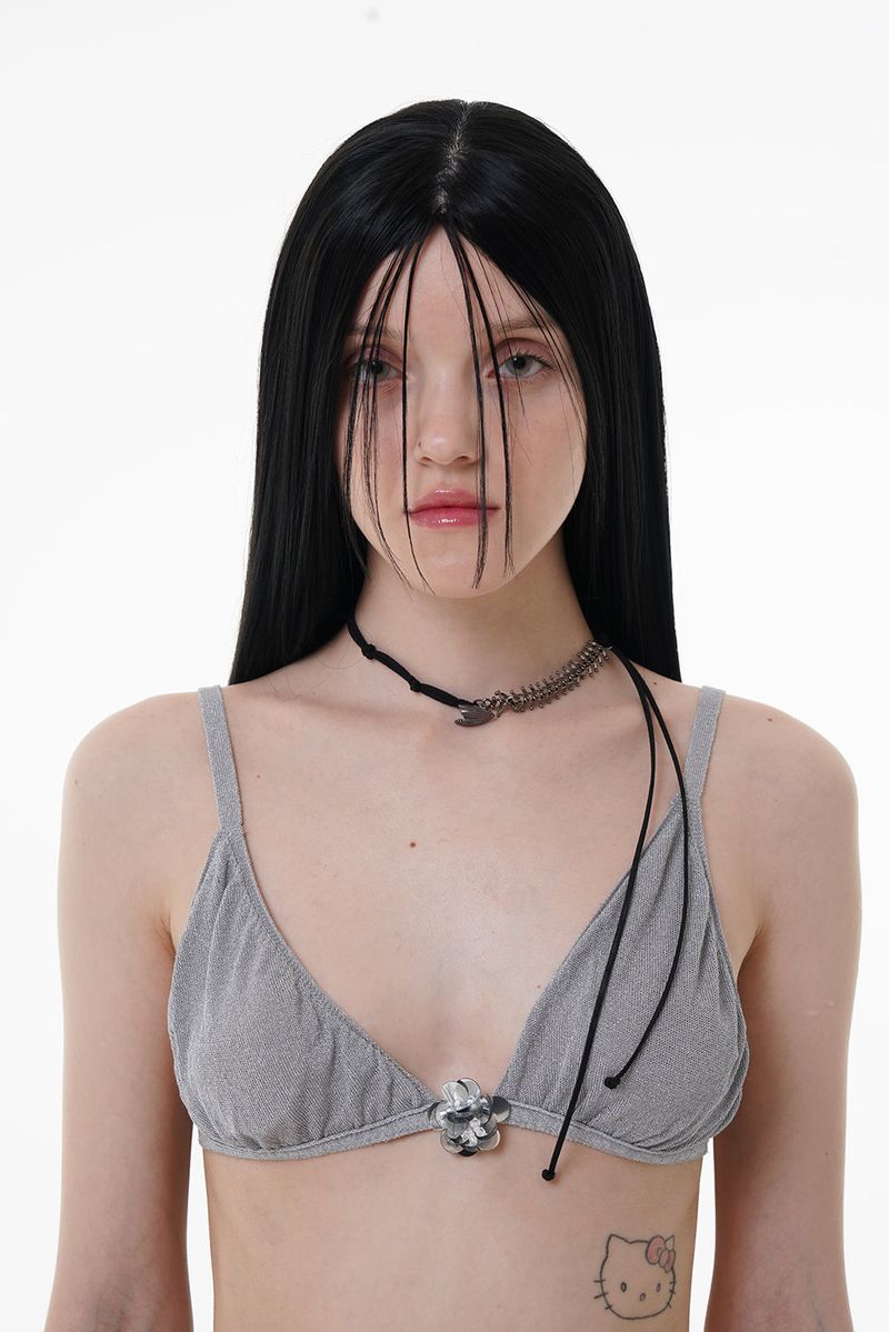 FISH BONE NECKLACE BLACK