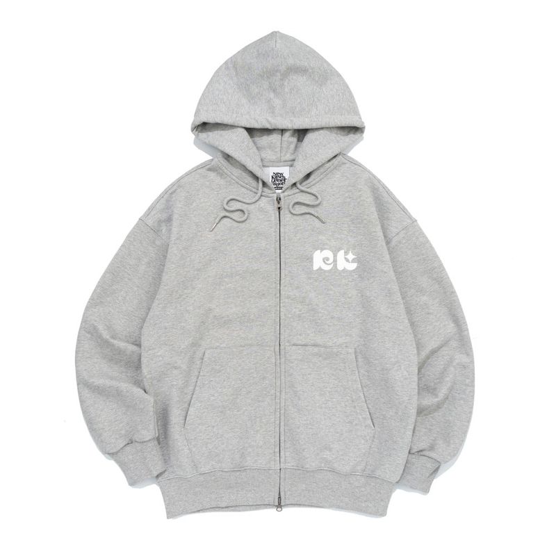 MIGNON LOGO HOOD ZIP-UP-MELANGE