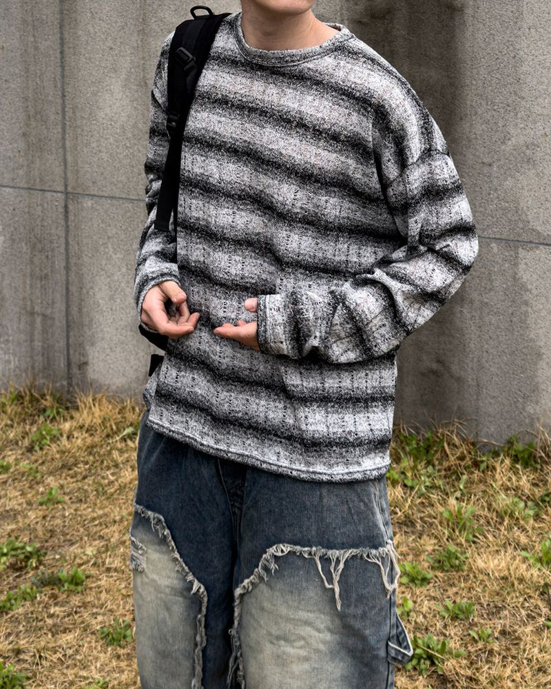 Ruin See-Through Stripe Knit