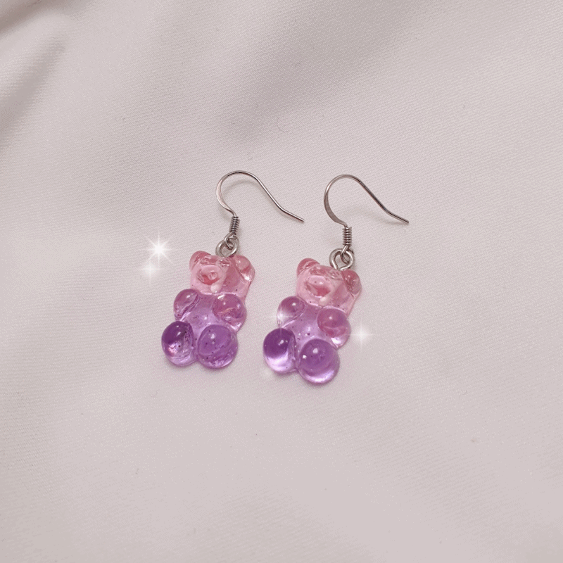 ガミーベアピアス - コットンキャンディ