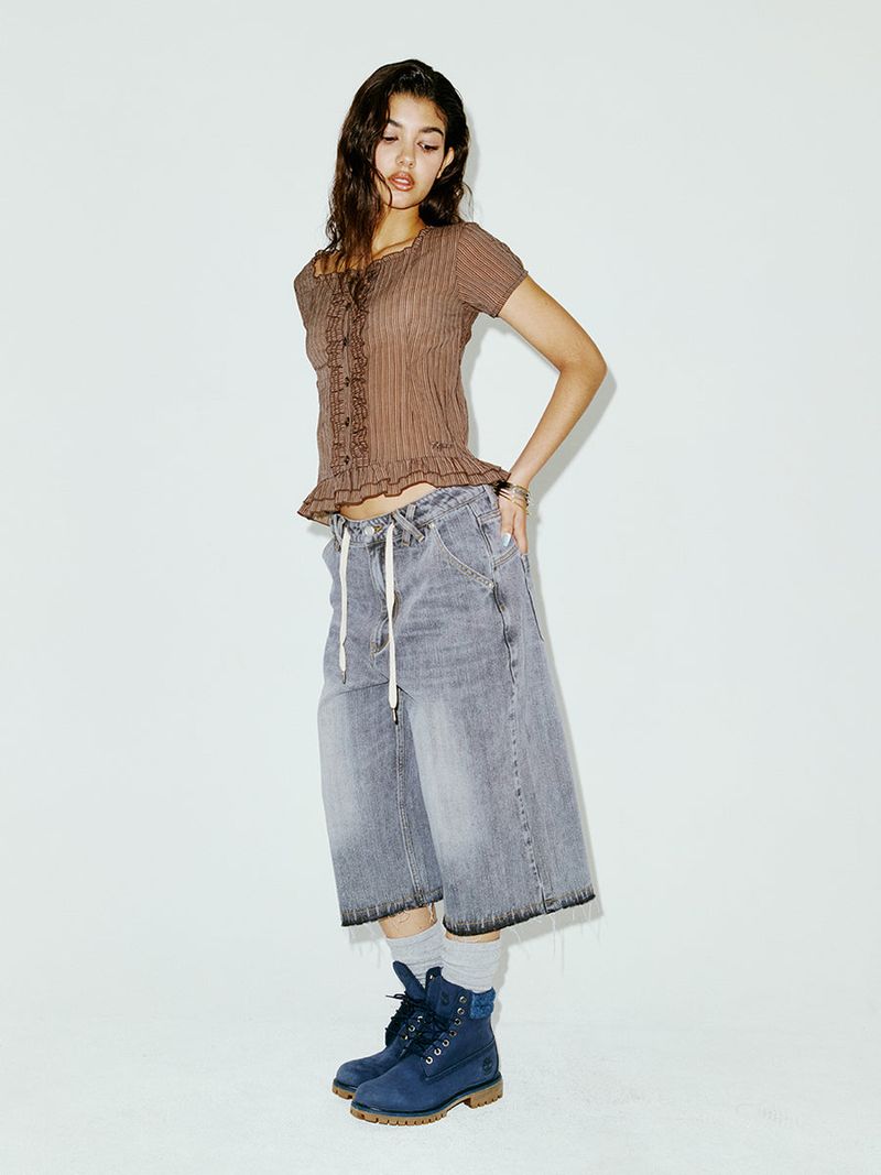 NYXX（エヌワイエックスエックス）の「SQUARE BLOUSE BROWN（Tops）」
