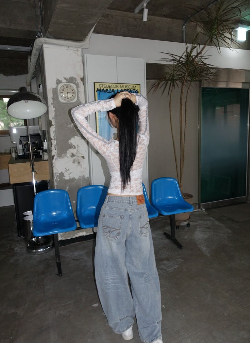 Sheer Lace Numbering Tee