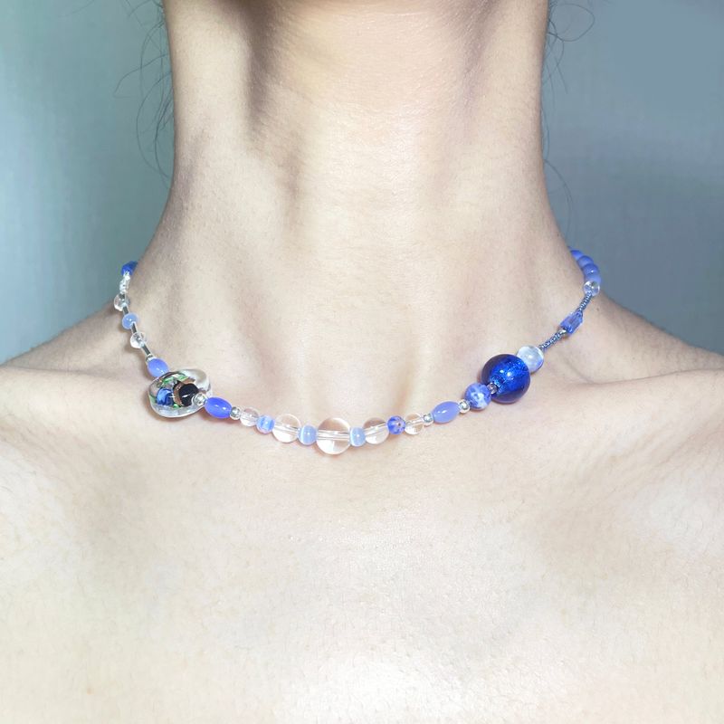 Kichikichiyaya Blue Wave Necklace