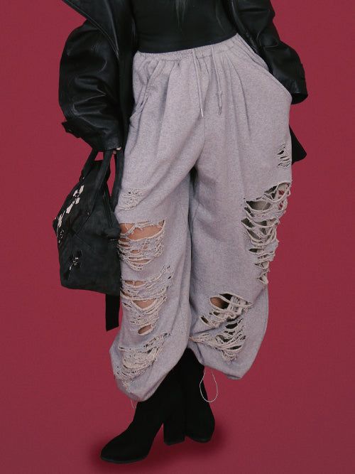 KUO（クーオ）の「ディスコダメージストリングパンツ (3color)（パンツ）」