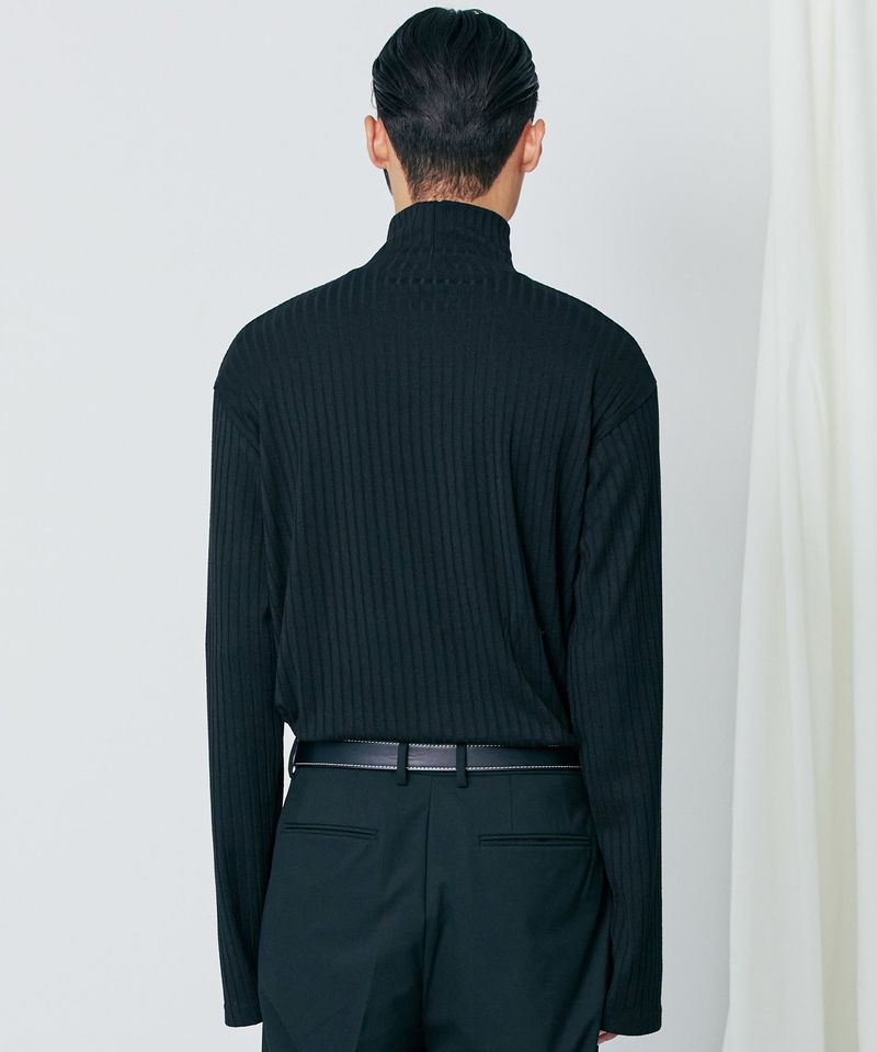 harris silky turtle neck long sleeve black
