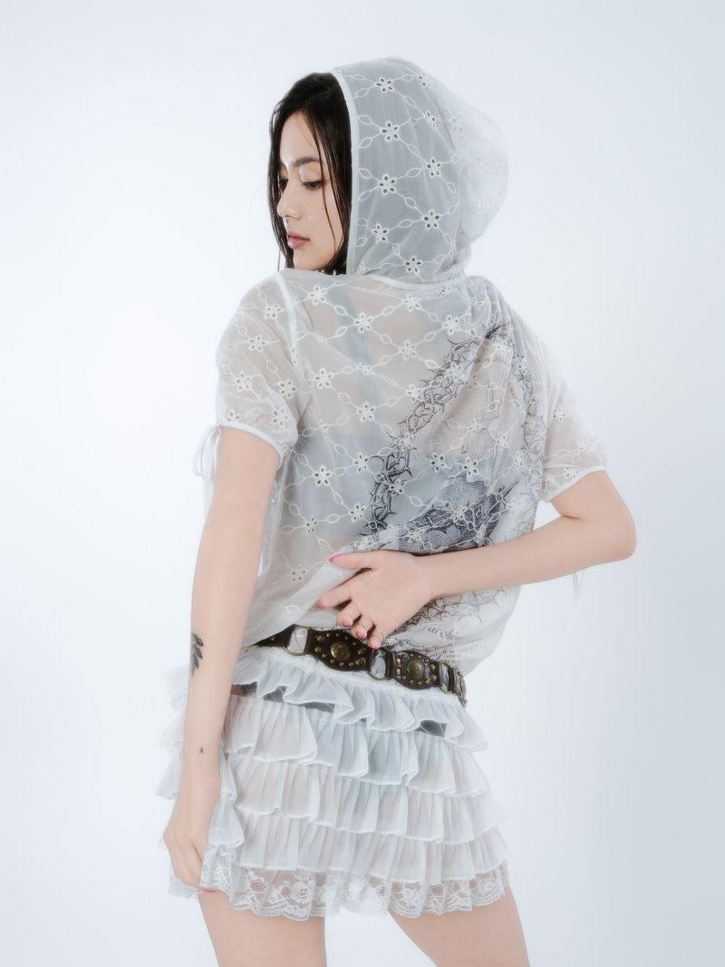 LACE HOODIE DRESS