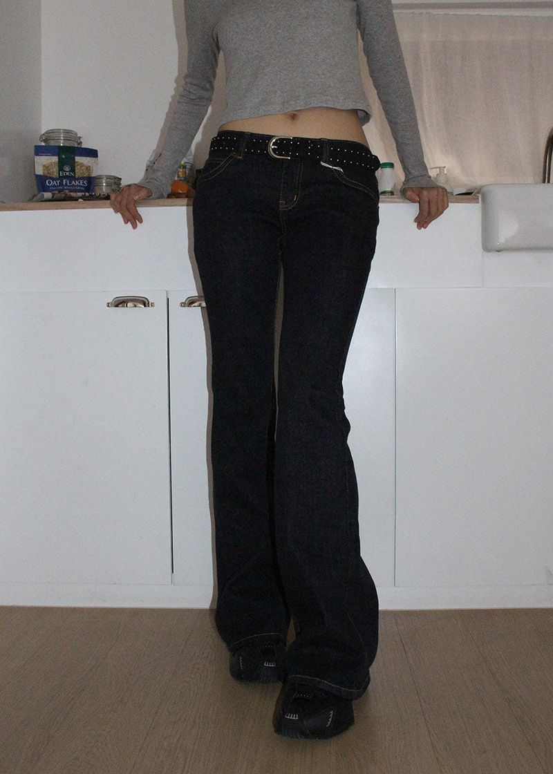 DEEP SLIM BOOTS CUT DENIM