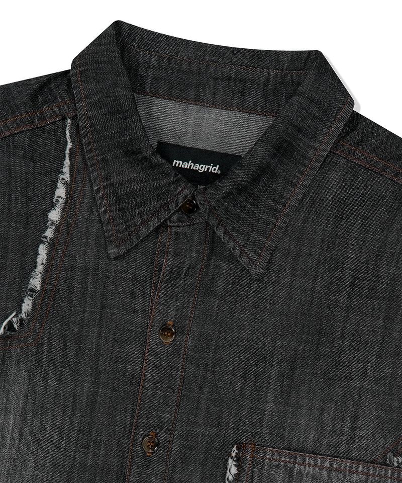 STAR RAW CUT DENIM SHIRT