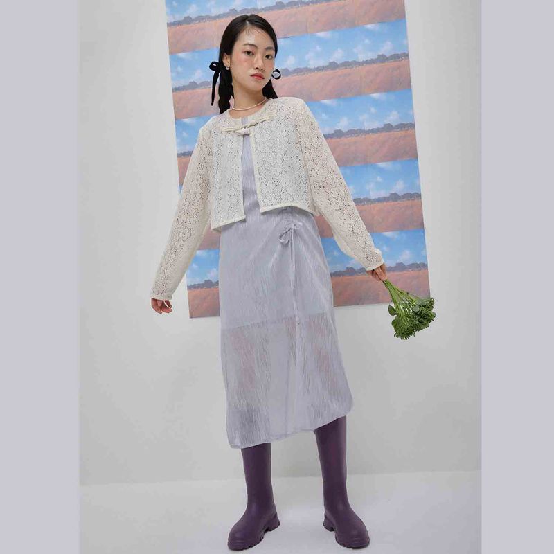 Fluffy lace cardigan