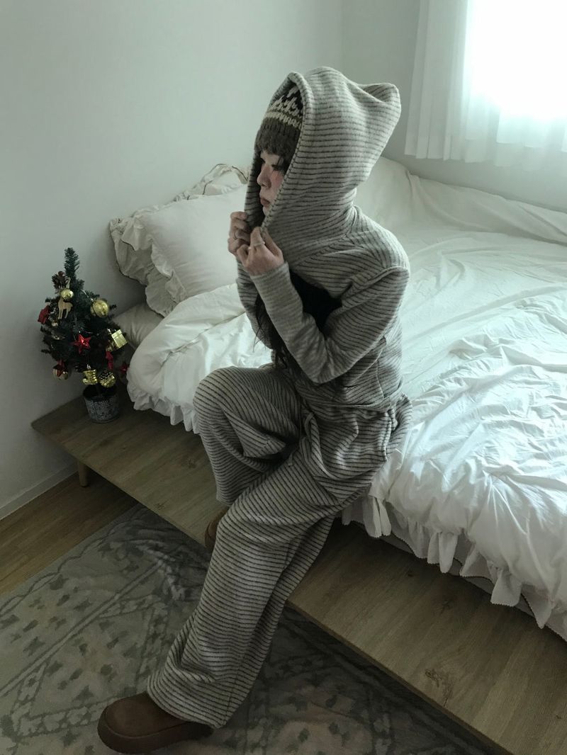 Fwee Fleece Knit Hoodie (2color)