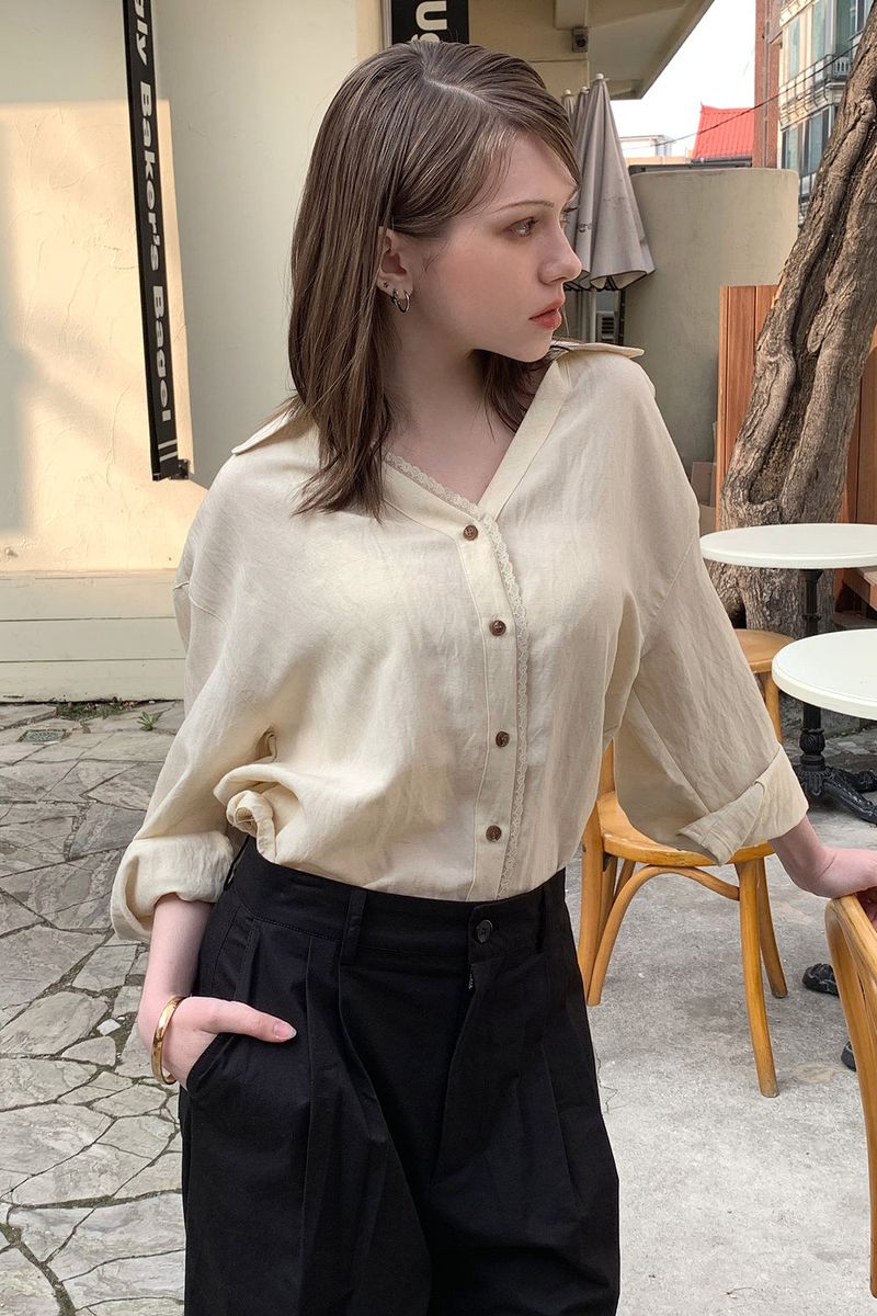 SAND-WASHING SHIRT_BEIGE