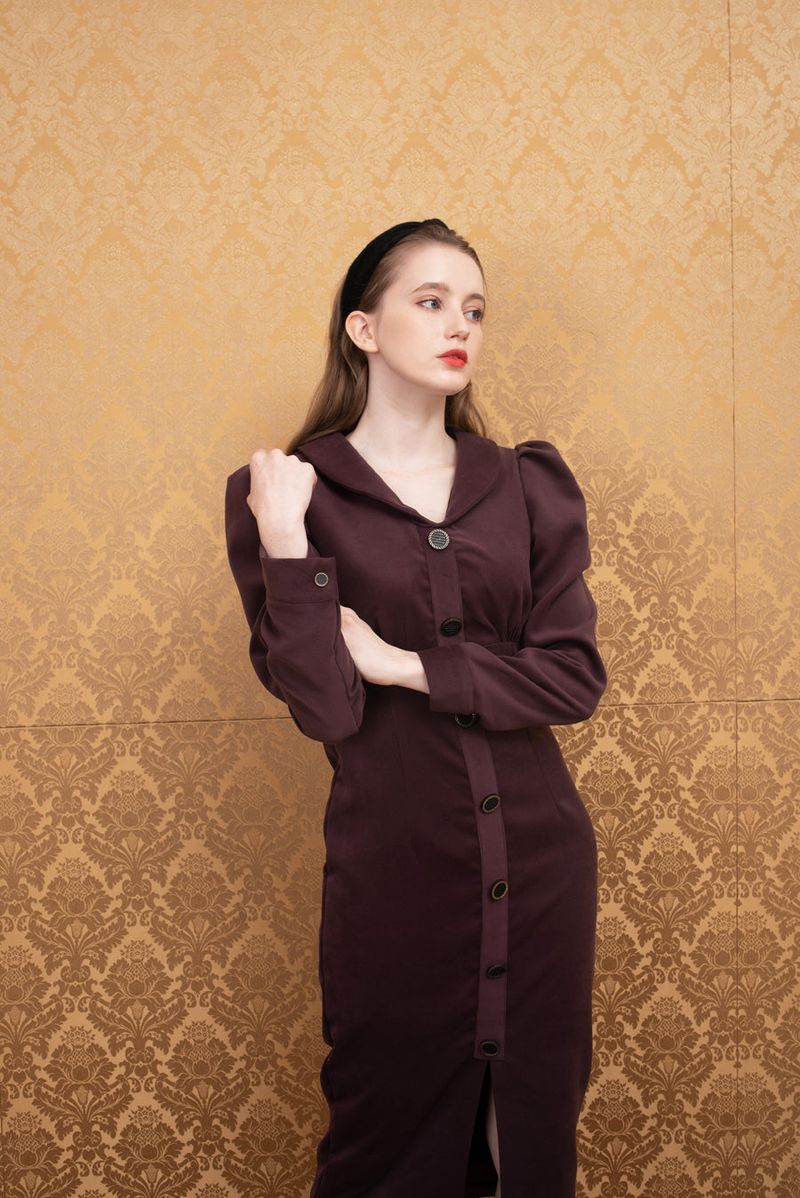 volume sleeve dress