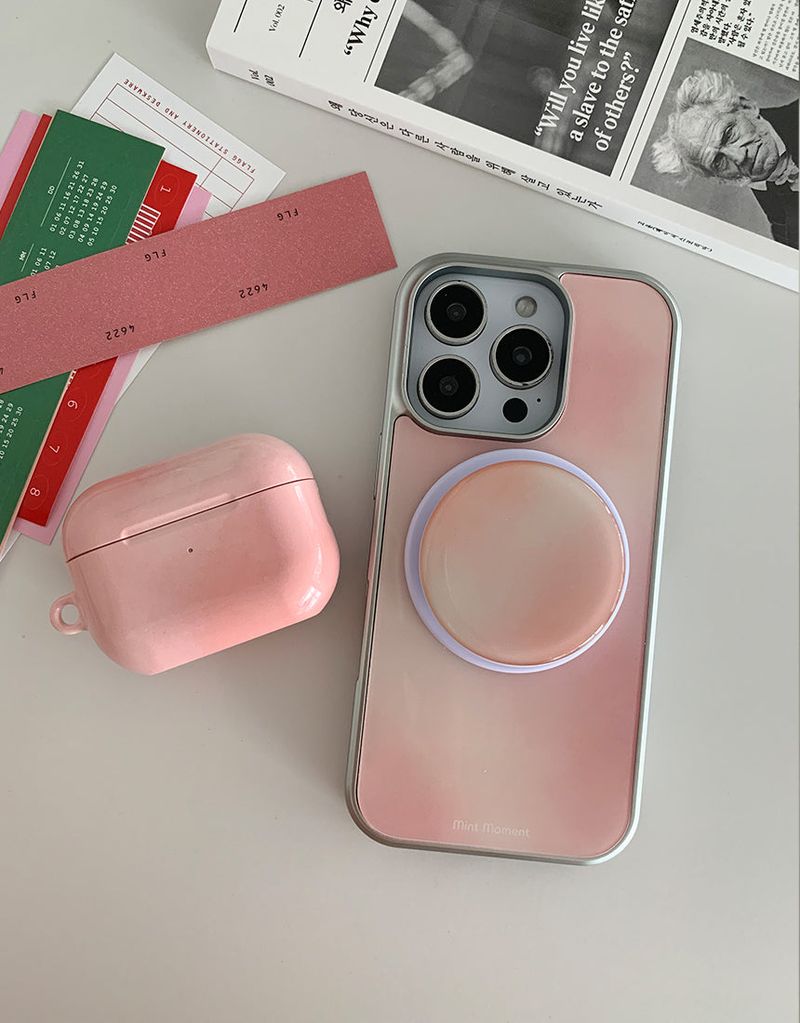 [MADE]ミスティローズ シルバー エポキシ MagSafeバンパー iPhoneケース