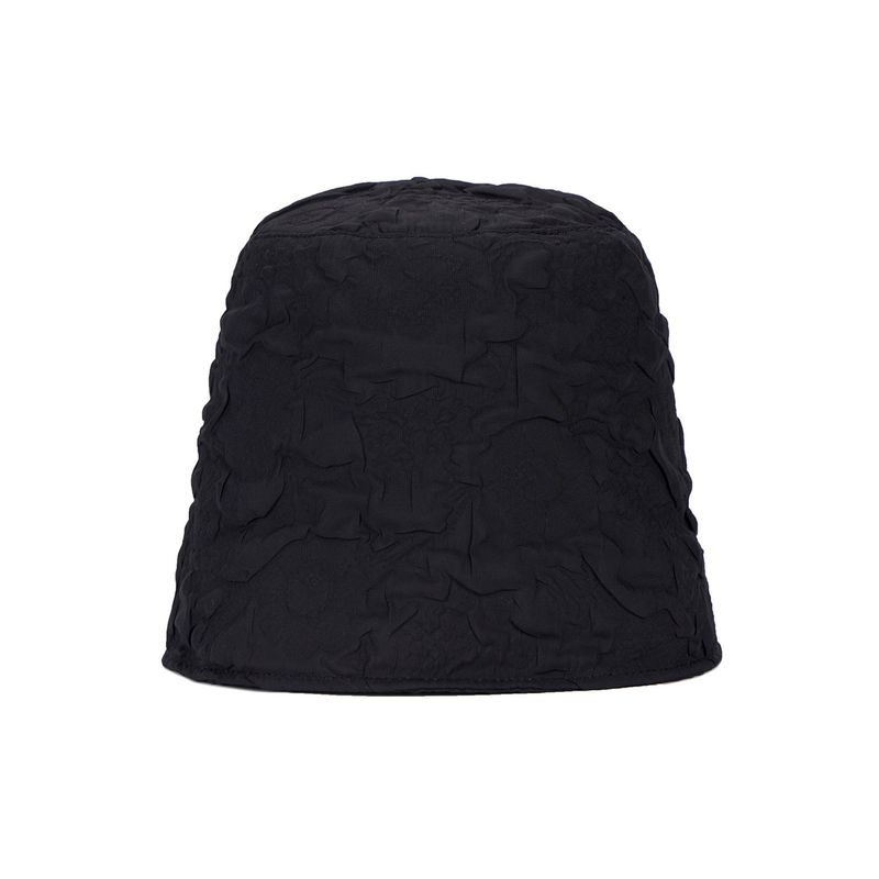 Embo longlabel drop bucket hat Black