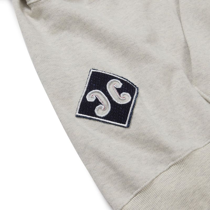 Boiling patched hoodie / Oatmeal