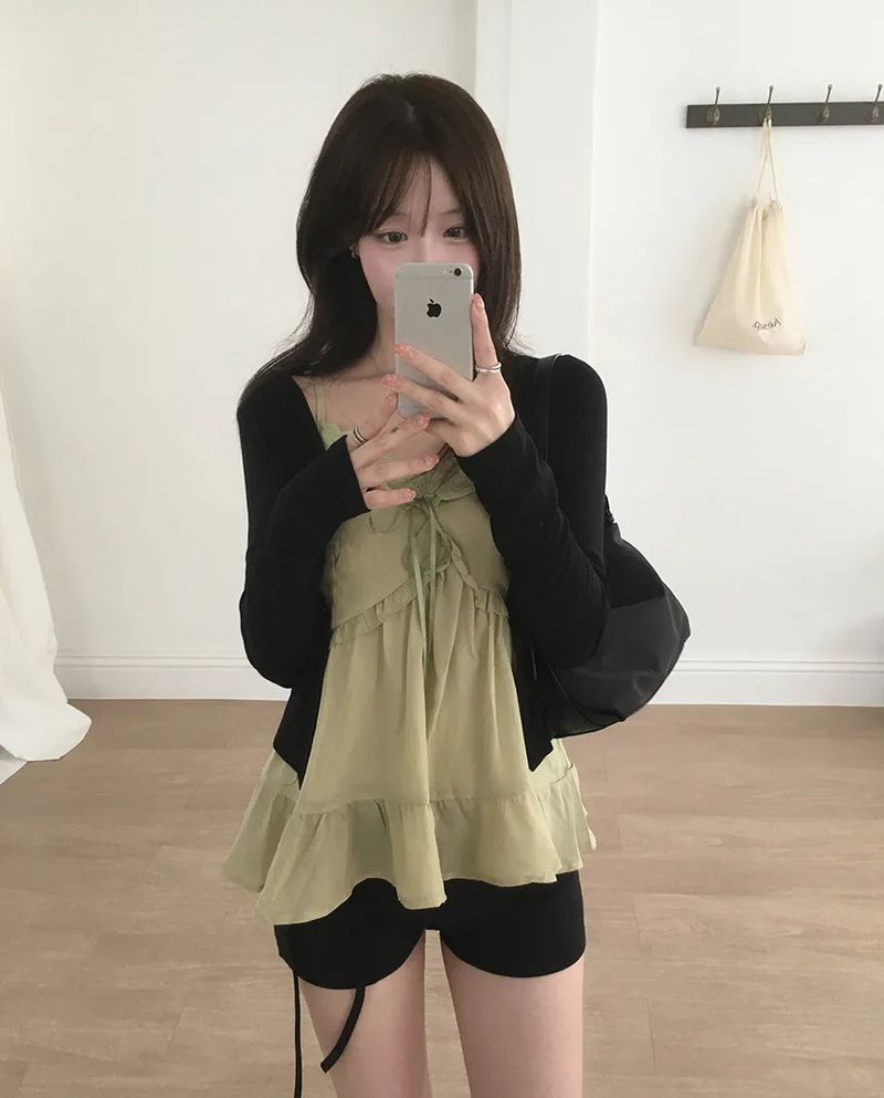 Jelly slim-fit long-sleeve cardigan (4 colors)