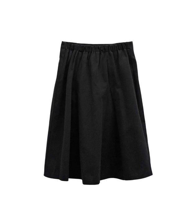 Cotton Gored Flare Midi Skirt