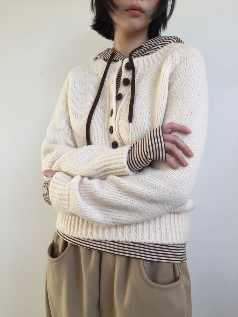 Lambswool alpaca knit (4color)