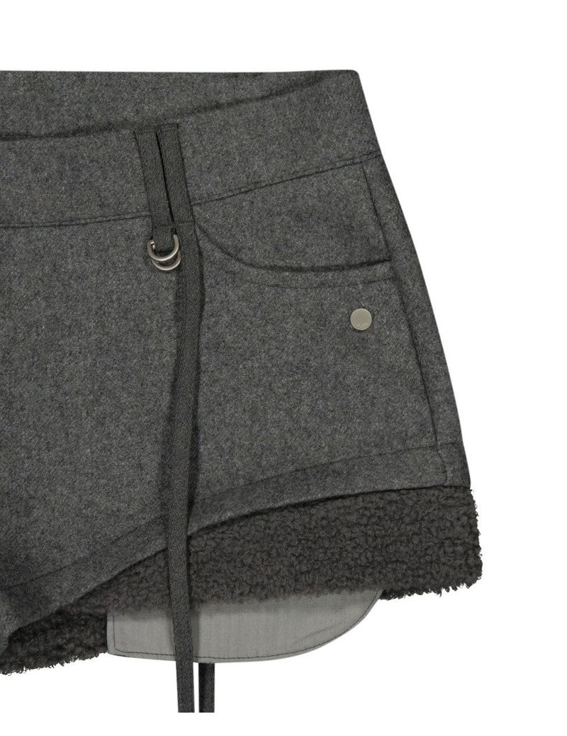 Micro Wool Shorts / Grey