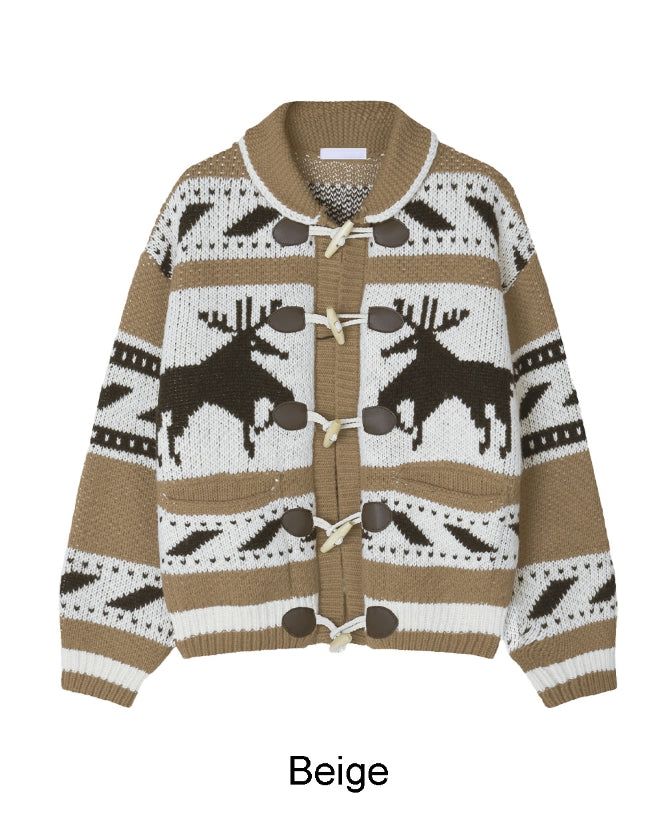 Bedin Nordic Toggle Knit Cardigan