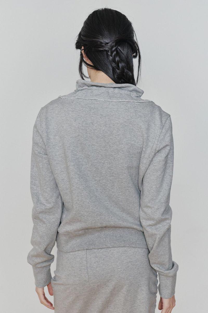 BLOOM ZIP-UP JACKET melange grey