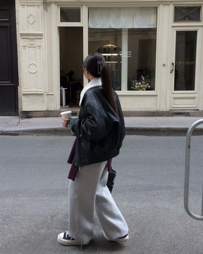[ORIGINAL] Penta Leather Wool Shearling Jumper