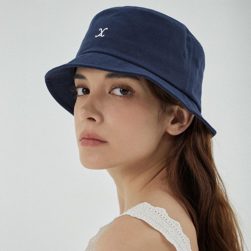 VA Curved Logo Short Visor Bucket Hat / Navy