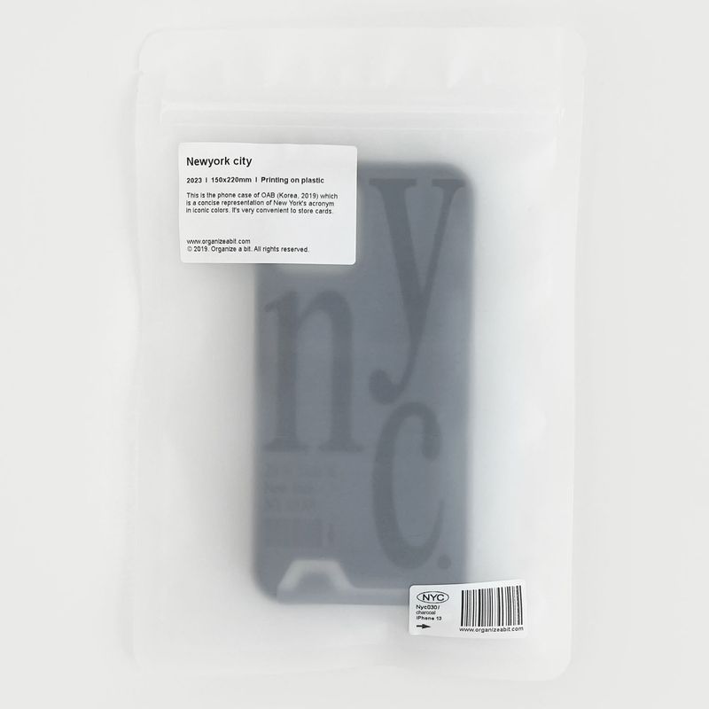 NYC phone case charcoal (card)